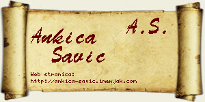 Ankica Savić vizit kartica